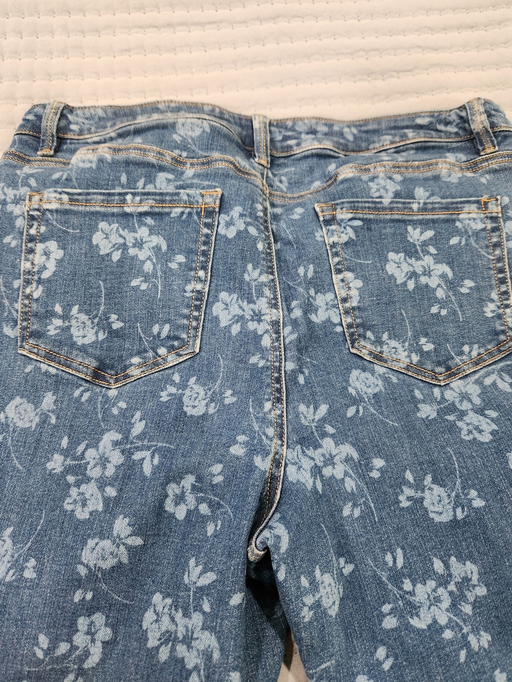 Charter Club Blue Floral Straight-Leg Jeans - Picture 8 of 8
